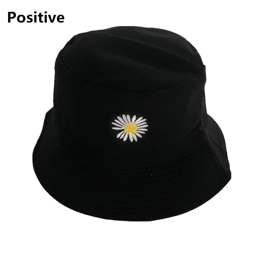 Double Sided Bucket Hats for Men Women Sunscreen Sun Cap Little Daisies Spring Fisherman Hat