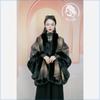 Cloak Shawl Versatile Loose Hair Collar Plaid Cloak Woolen Jacket Female 1181 #