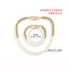 Girl Imitation Pearl Korean Style Bracelet Men Clavicle Chain Fashion Jewelry Necklace Bracelet Set