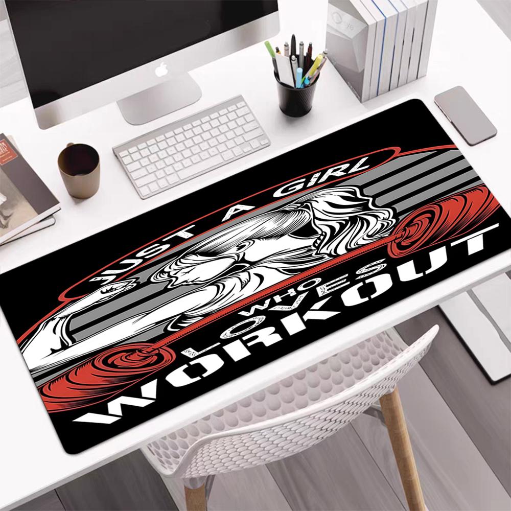 weightlifting Theme Mouse Pad, Non Slip Rubber Base, Multifunctional Office & Home Decor, Perfect for Workspace Personalization.