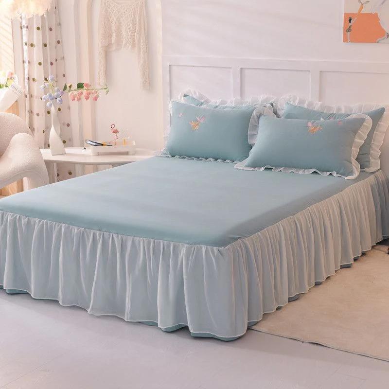 Seasonal Universal Skin Friendly Bedspread Thick Cotton Padding Modern Minimalist Anti Slip Protective Cover