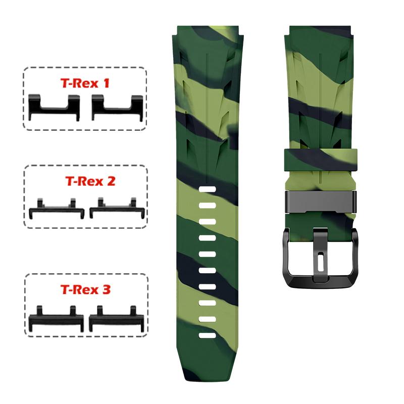 Watch Band for Amazfit T-Rex 3 2 1 Sport Strap Classic Buckle Silicone Wristband for T-Rex 3 2 1 Men Women Accessories Strap