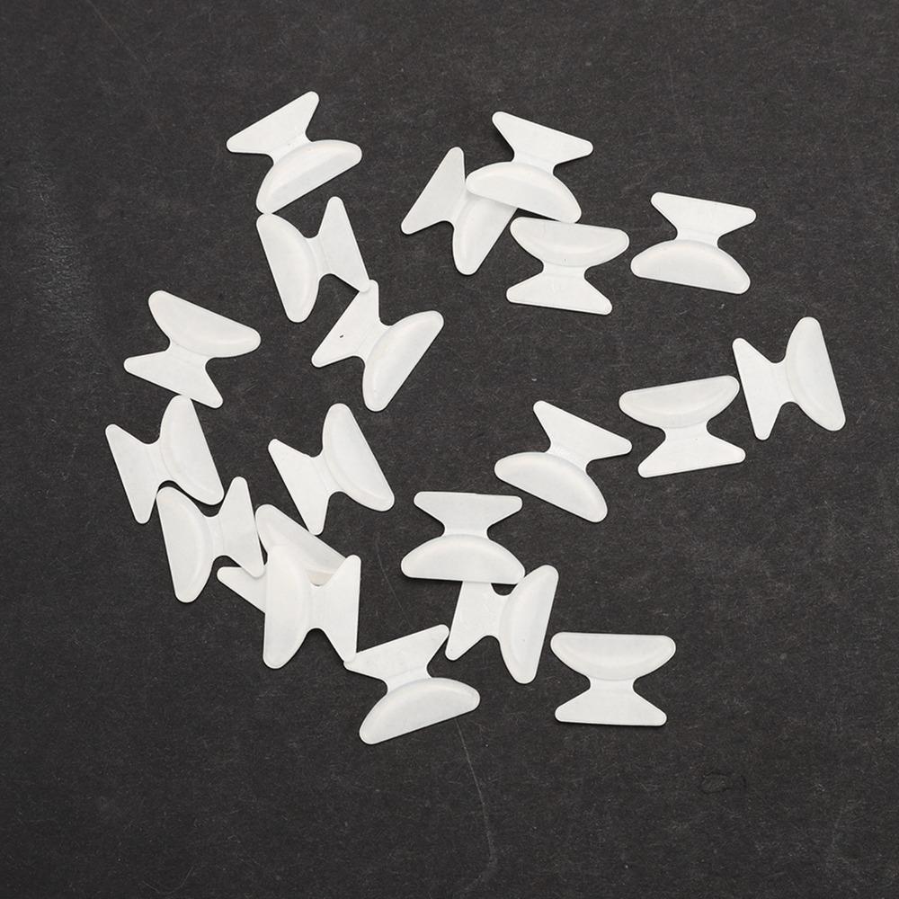 20 Pairs Soft Silicone Silicone Nose Pads Butterfly Shape Thin 1.8mm Anti-Slip Nose Pads Eyeglass Nose Pads Sunglasses Use