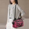 Leopard Print PU Leather Women Tote Shoulder Bag Rivet Decor Multi Pockets Large Capacity Casual Crossbody Handbag