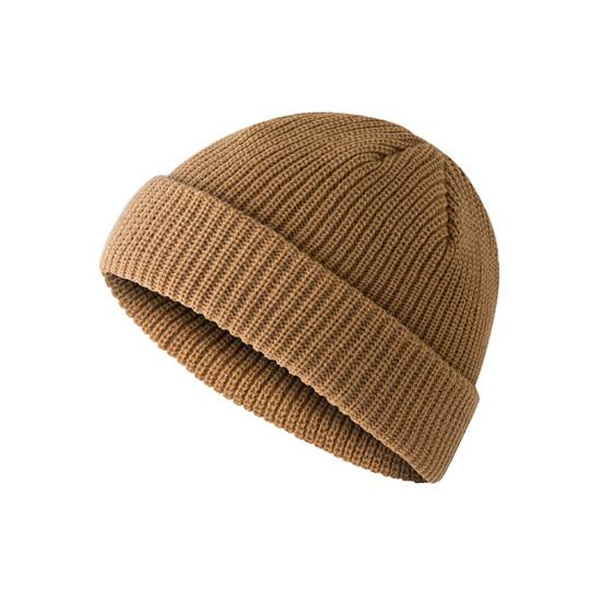 Men Women Solid Color Knitted Beanie Cap Warm Woolen Street Outdoor Sport Hat