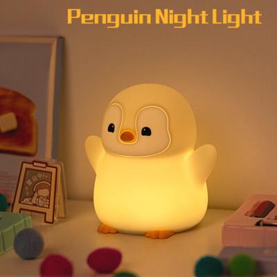 Penguin Baby Night Light USB Rechargeable LED Touch Lamp with Dimmable Glow Cute Bedside Lamp for Kids Adults Fun Novelty Gift for Home Decor