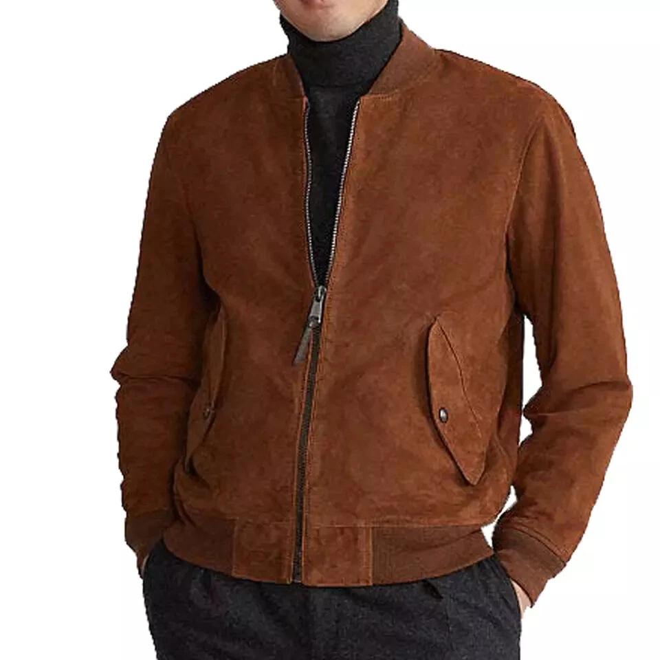 

Men s Classic Dark Brown Handmade Western Moto Soft Suede Leather Fashion Stylish Jacket 3XL коричневый