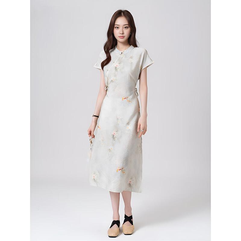 Aiyilian Women's Summer New Chinese Style Qipao Dress