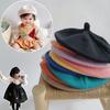 Spring and Autumn Korean Style Candy Colored Versatile Knitted Beret for Boys and Girls Children's Trendy Casual Woolen Hat