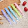 1Pc Baby Feeding Spoon with Storage Box Non-Slip Baby Trainning Spoon Food Grade Silicone Cute Baby Feeding Tableware Utensils