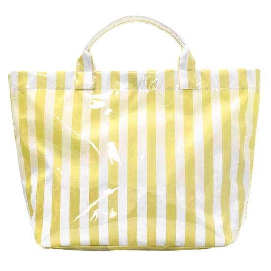 Glossy Striped Tote Bag Waterproof Large Capacity PVC Handbag Stylish Checkered Leopard Print