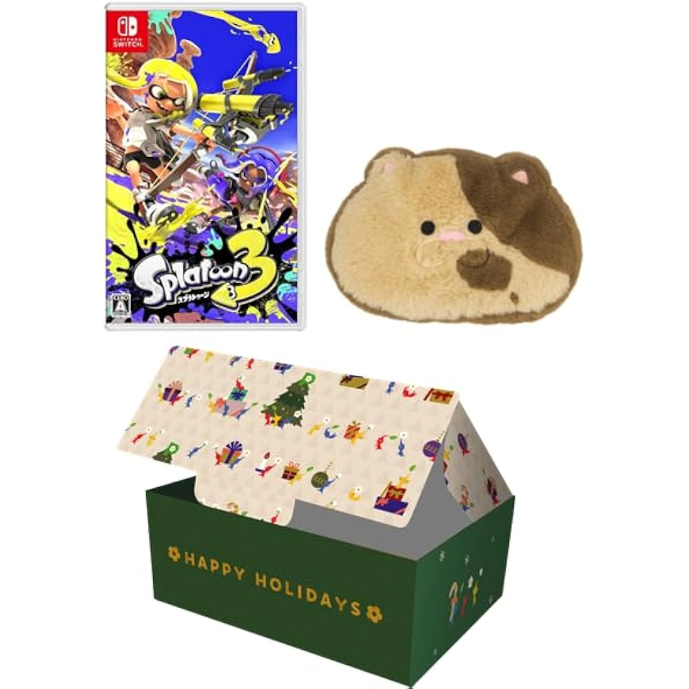 [Pikmin Original Design Gift Box Included] Splatoon 3 -Switch & Splatoon 3 Cushion Co-Judge