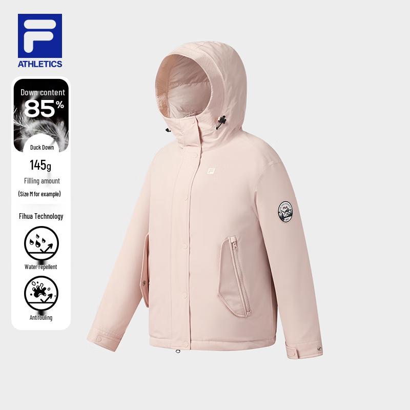 FILA Women's Loose Fit Hooded Down Jacket