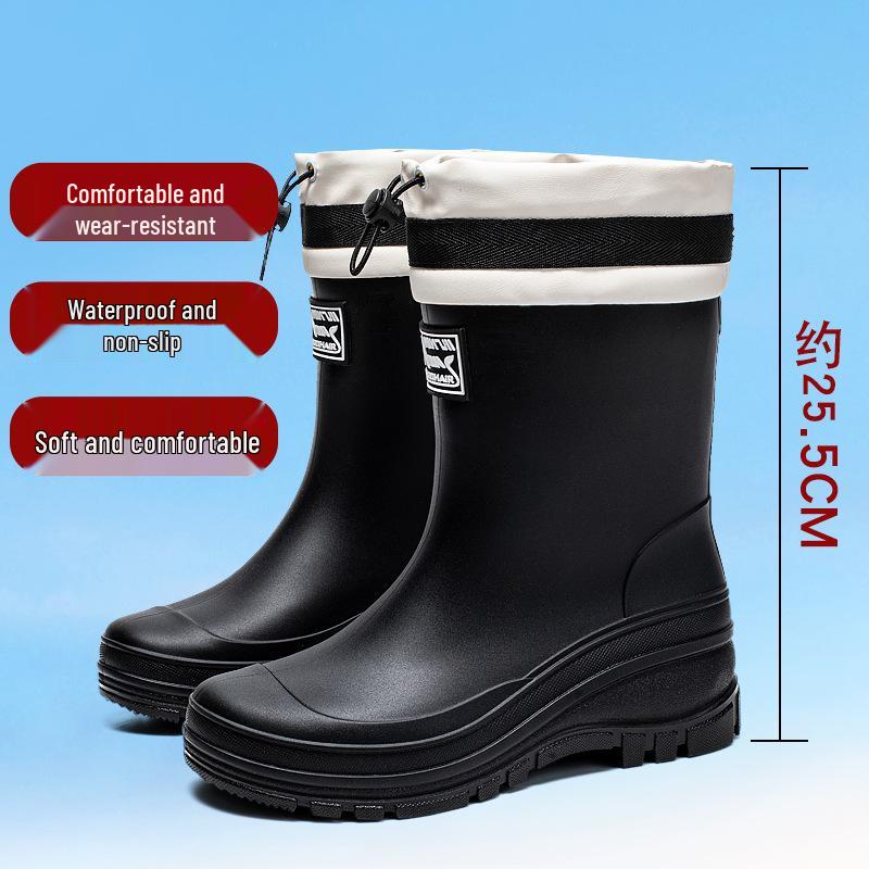 

Mountain Girl Women s Waterproof Rain Boots with Drawstring for Outdoor Camping and Stream-Side Fashion 41