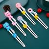 1 paar Baby Kinder Training Geschirr Lebensmittel Sticks Cartoon Tier Essstäbchen Für Kinder Nette Katze Elementare Lernen Essstäbchen