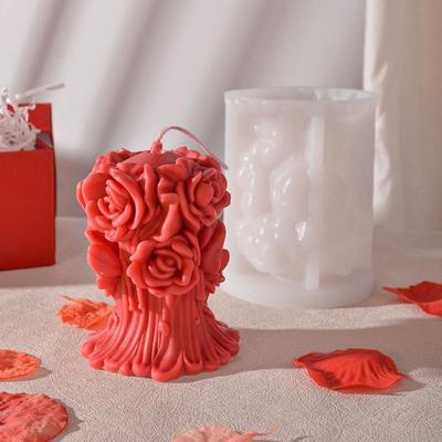 Molde de Silicona para Vela de Aromaterapia Elegante DIY Hecho a Mano Regalo de Boda Molde para Piedra de Expansión de Aromaterapia