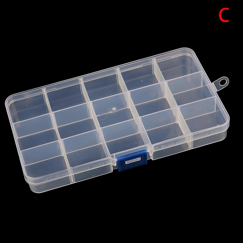 Plastic Box Container Screw Holder Case Practical Compartment Jewelry Organizer