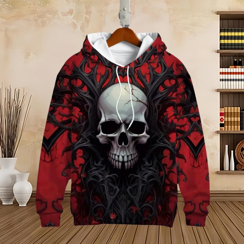 

Мужская толстовка винтажный принт черепа удобный пуловер длинный рукав мужской свитшот топы осень зима повседневная спортивная мужская одежда 6XL