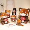 Red Adorable Panda Plush Toy Cute Girl Children Sleep Companion Birthday Gift