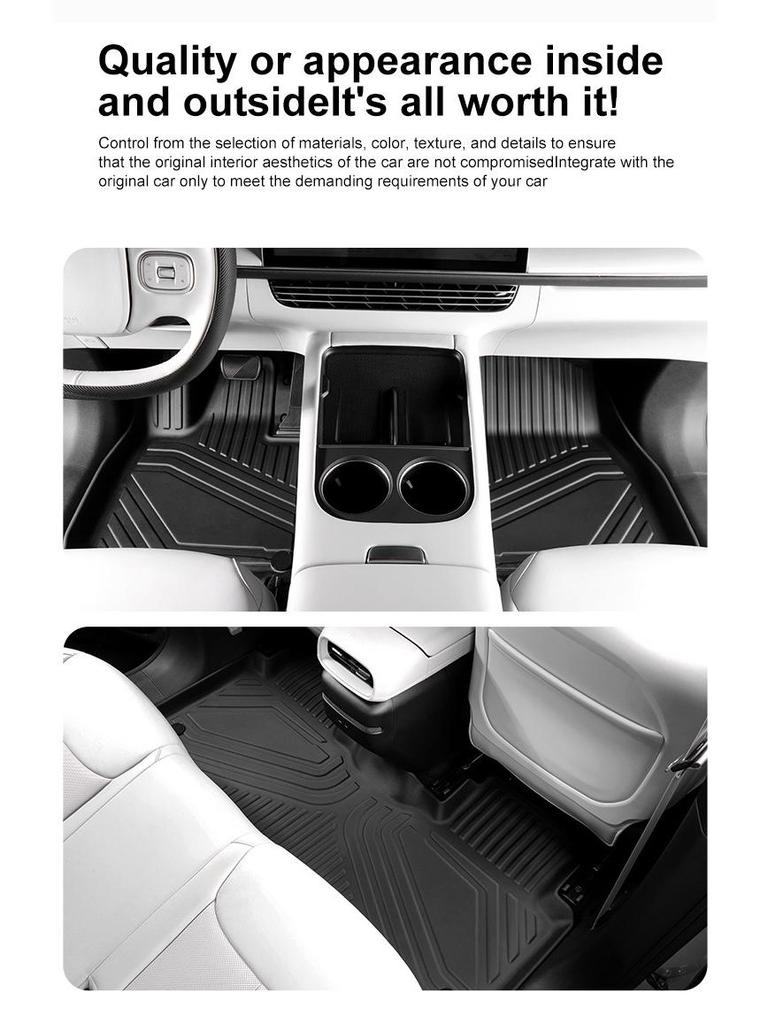 Custom TPE Floor and Trunk Mats for 2022-2024 Honda WR-V, Fully Enclosed Design.