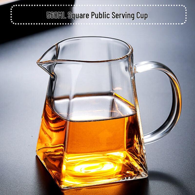 ZISIZ Thickened Glass Fair Cup with Integrated Tea Filter Set