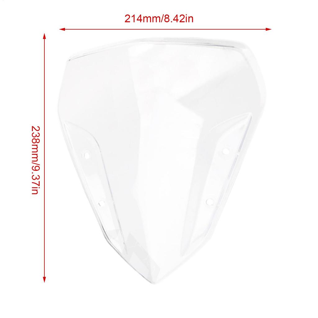 Motorcycle Front Windshield Anti-Fog Motorbike Windscreen No-Drilling Scratch-Resistant Motorcycle Windshield For Travel Race