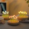 Sztuczny Kwiat Tulipana Lampka Nocna Ręcznie Robiona DIY Lampka Nocna LED Dekoracja Sypialni Prezenty Świąteczne Urodzinowe Lampka Stołowa