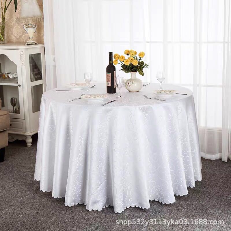 Circular Restaurant Tablecloths Hotel Banquet Tablecloths Suitable for Families Wedding Parties Easy To Maintain Heat-resistant