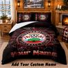 Southampton FC Pattern Bedding 3Pcs Set Custom Name, Bed Sheet And Pillowcases For Home Bedroom