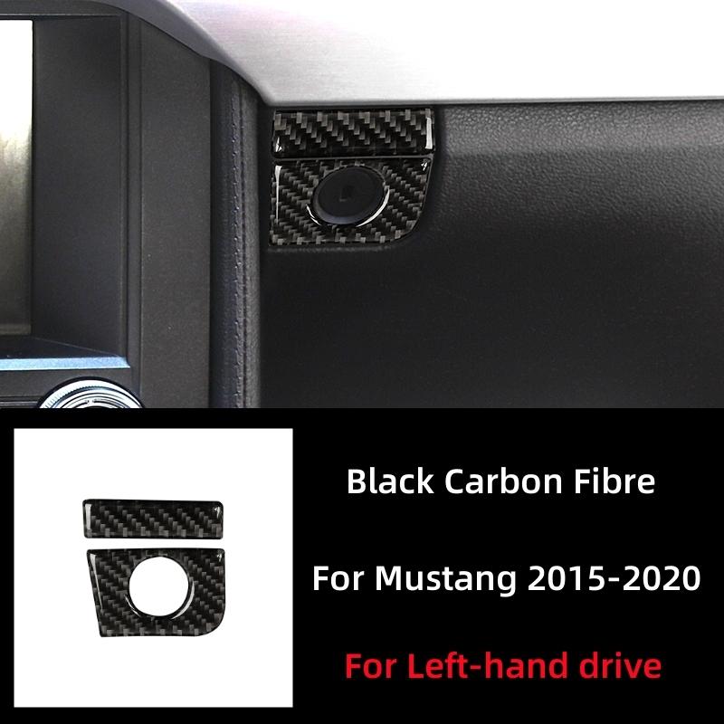 Für Ford Mustang GT 2015-2021 Autozubehör Carbon Fiber Innenausstattung Auto Co-Pilot Aufbewahrungsbox Schalter Panel Abdeckung Zieraufkleber