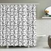 Black White Shower Curtain with Modern Geometric Pattern for Bathroom Decoration Waterproof Easy Cleaning Home Decor Item by Tau
