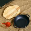 Korean Cast Iron Round Steak Plate Special Dishes Commercial Barbecue Pot Steak Pan Non Stick Plate Barbecue Tray Sizzling Plate
