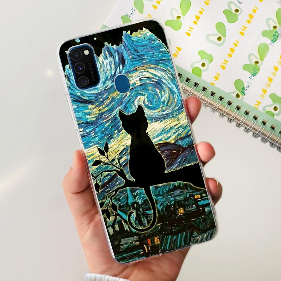 For Samsung M21 Case SM-M215F Silicone Soft Phone Cover For Samsung Galaxy M21 2020 Fundas Cartoon Coque For Samsung M 21 Bumper