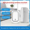 Wireless Doorbell No Battery Required Waterproof Self-Powered Door Bell Sets Home Outdoor Kinetic Ring Chime Doorbell Protection