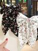 1 artistic style big bow hair clip Female small floral fresh bow back head duck beak clip hair clip