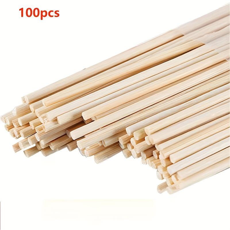 

100pcs Flat-headed Bamboo Skewers, Handcrafted From Natural Bamboo—perfect for Crafts, DIY Projects, Model-making, and Creating Flagpoles 5mm*300mm