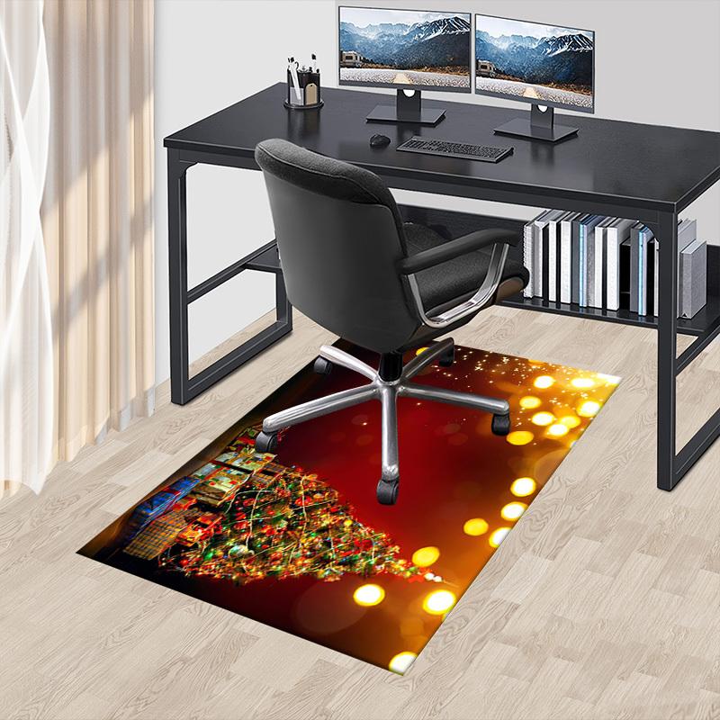 

Christmas tree gifts Crystal Velvet chair mat Area Rug - Non-Slip, Floor Mat, Office Desk Chair Rugs, Bedroom Decor.Christmas Gift-1106010 60cm by 90cm