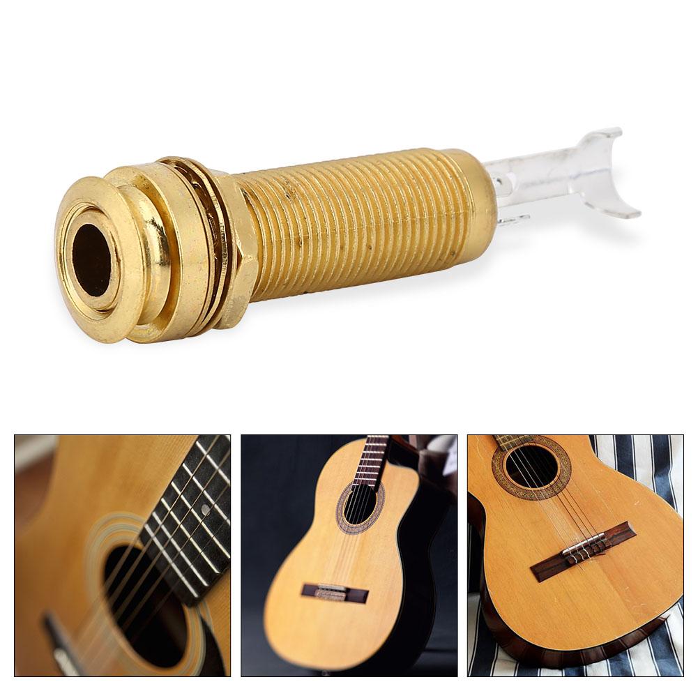 1Celsius4inch Cylinder   Threaded End Pin Output   Socket for Electric Guitar Bass (Gold)