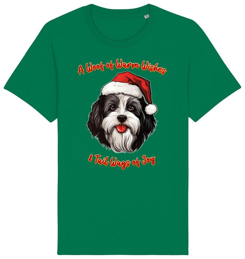 

Mens Havanese Christmas T-Shirt Santa Dog Woof Wishes Dogs Pet Animal Clothing 4XL