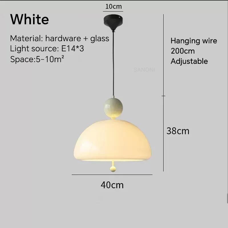 Post-modern Pendant Light Medieval French Retro Chandelier Living Dining Room Cream Glass Bedroom Bar Hanging Lamp Fixtures