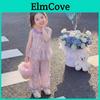 Girl Flower Summer Sleeveless Twopiece Outfit With Soft Polyester Fabric For Kids Age 3 To 8
