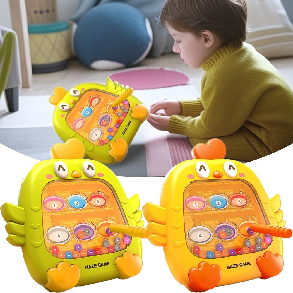 Montessori Colors Sorting Games Number Matching Maze Board Pen Moving Bead Games Fine Motor Skills Educational Toys For Kid Gift