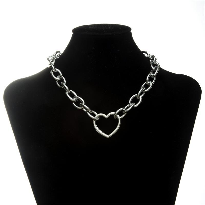 Chain On The Neck Thick Massive Chunky Choker Grunge Girl Chokers Goth Jewelry Kpop Aesthetic Decorations For Women Accessories