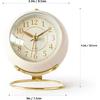 Small Table Clocks, Hongyada Classic Non-Ticking Desk Alarm Clock with Backlight Battery Operated HD Glass for Bedroom Living Room Kitchen Bedside