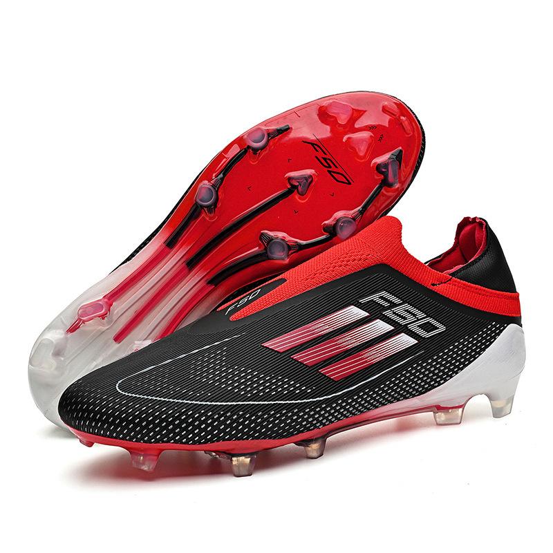 Seamless fly-woven football shoes tf broken nails artificial flat AG nails leather feet for boys and girls students foot training