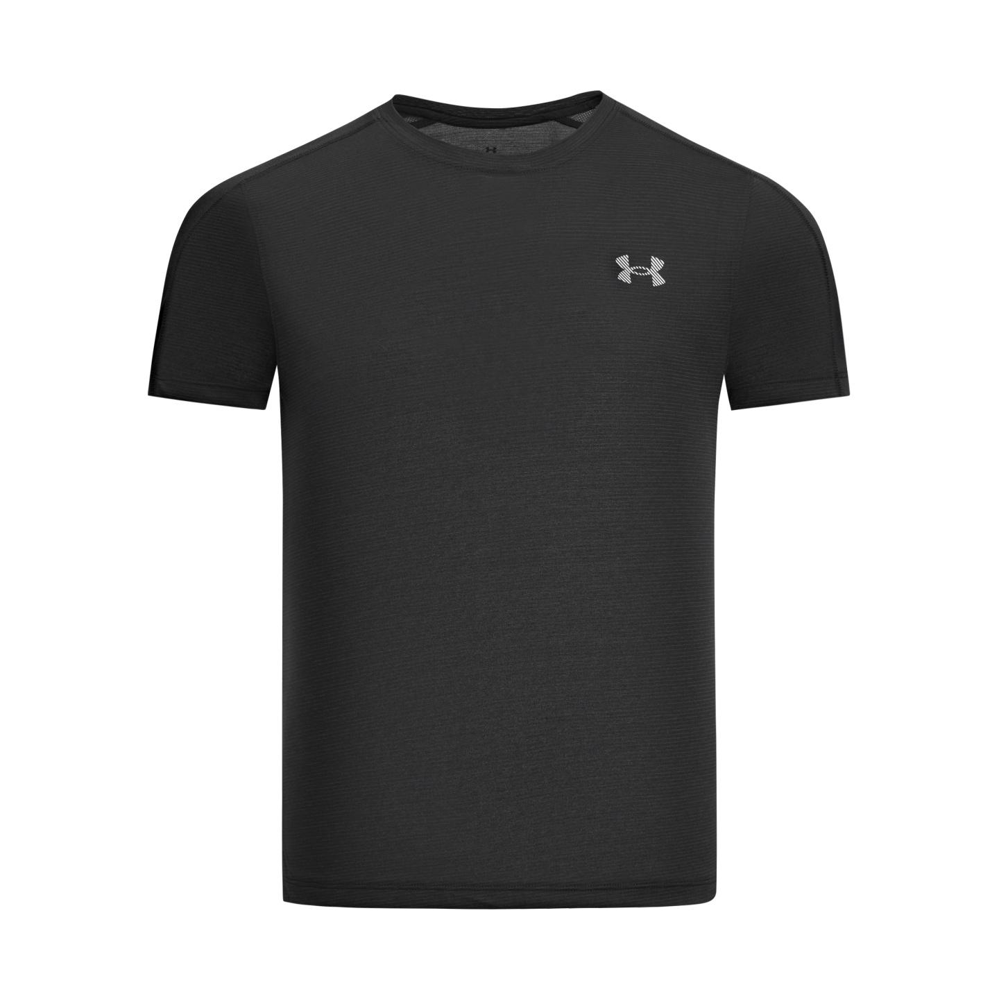 

Under Armour Velociti Reflect Lightweight Training Fitness Breathable Sweat-Wicking Basic Versatile Short Sleeve T-Shirt Men tops Black 6009518-001 M