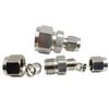 1/16"-1" 3-25mm Tube OD Compression Union SUS316L Stainless Steel Euqal Coupler Pipe Fitting Connector With UNF Nut Lock