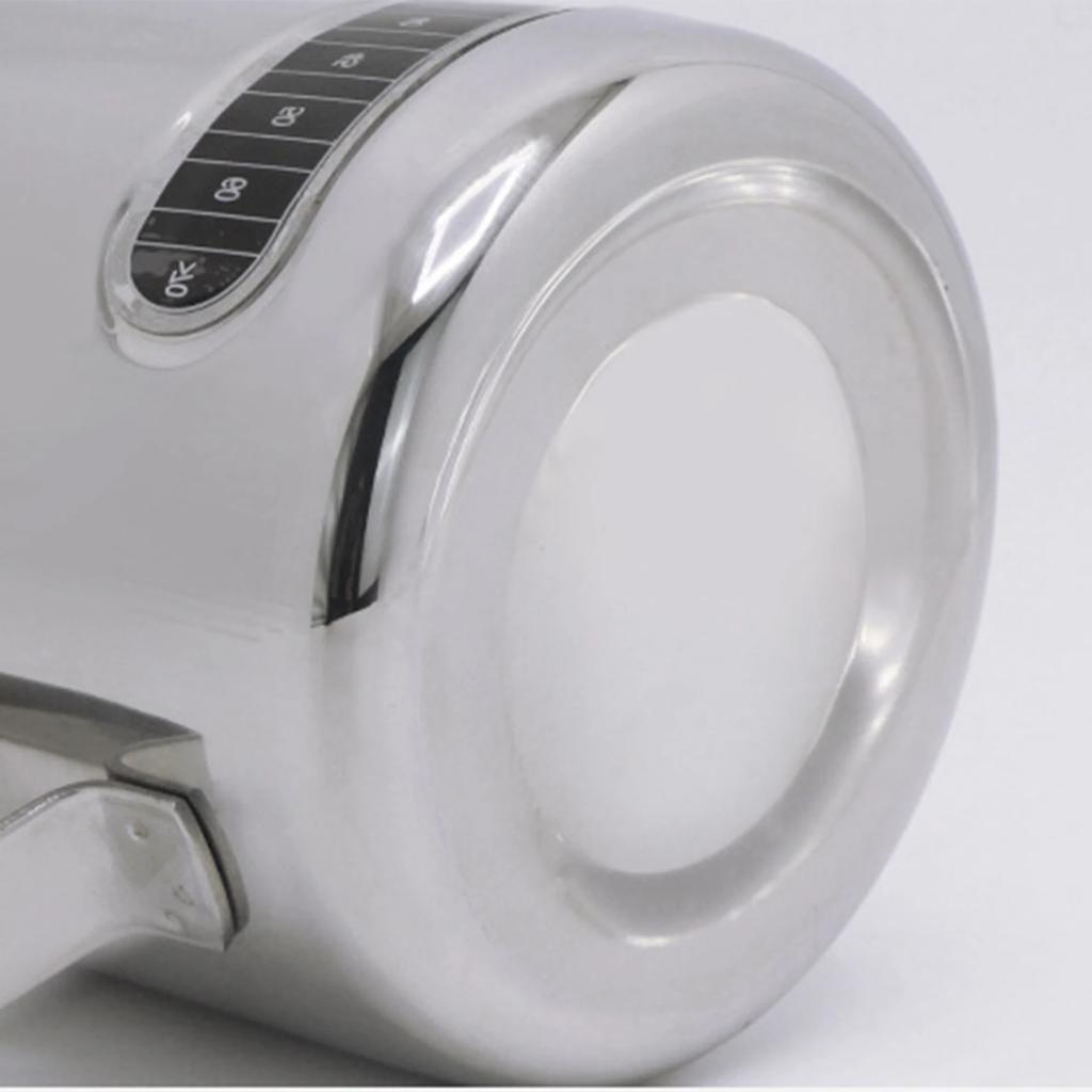 350/600ML Melkeskumkande i rustfritt stål med temperaturvisning Melkeskummerkanne Mugge Kopp for Latte Art Barista Kjøkken