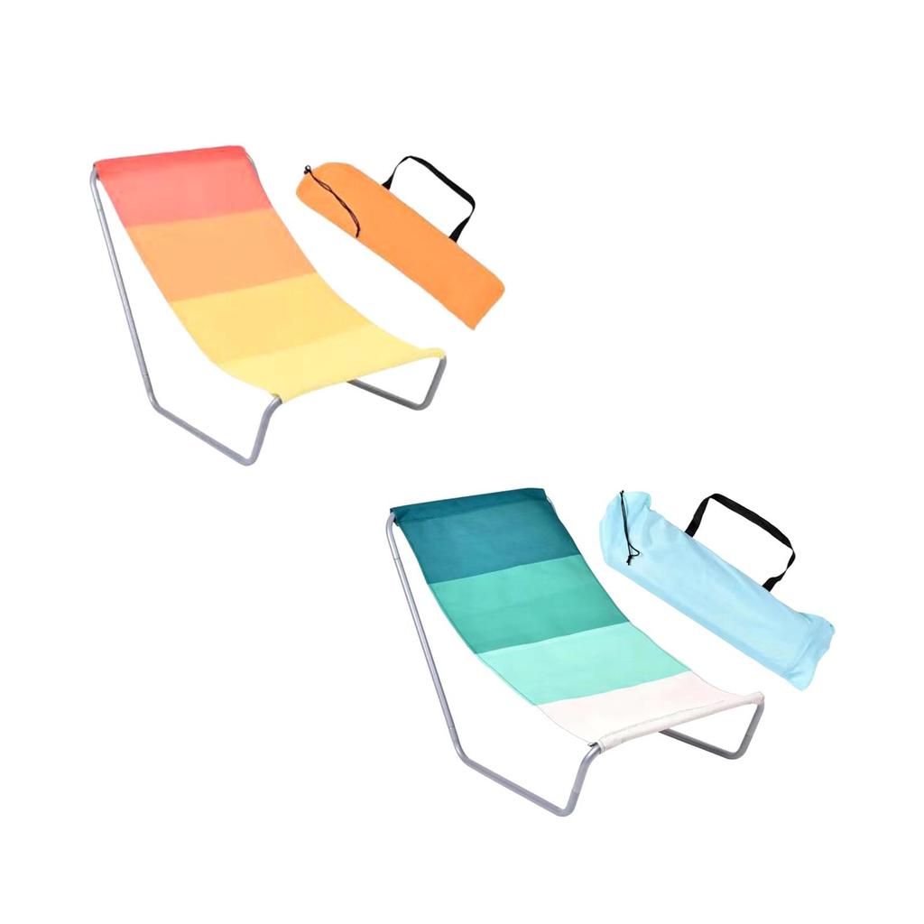 Folding Beach Chair Camping Chair Lightweight Non Slip Lounge Chair with Storage Bag for Garden Deck Sunbathing