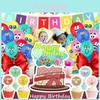 Party Sponge Bob Supplies Kids Cartoon Birthday Accessories Balloons Topper Cake